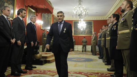 Imagen de Carlos Garc�a Touri��n cuando recogi� la Cruz del M�rito Militar el 6 de enero del 2023.