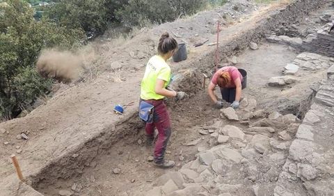 Imagen de archivo del inicio de la quinta fase de excavacin en la zona de O Castelo