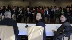 Katy Varela y Elena Candia, en el acto preelectoral que organiz� el PP de Monforte este s�bado