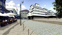 Recreaci�n virtual de la calle Col�n tras las obras.