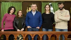 Mayobre, L�pez, Al�n, Castro y Vilaboy, en la presentaci�n de Corre por Elas