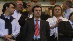 Aranzabal, en el palco de Riazor en el 2014