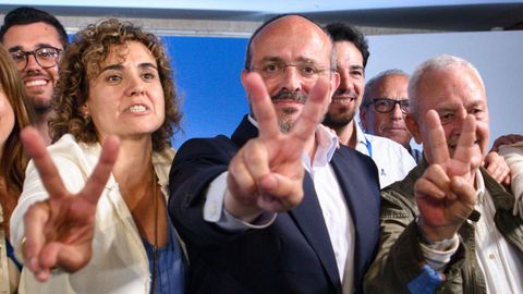 El candidato del PP a las elecciones catalana, Alejandro Fernndez, en su comparecencia