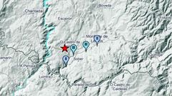 Captura de pantalla del mapa de sismicidad con el epicentro del temblor de Pantn