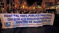 Protesta en defensa de la sanidad en Vigo