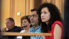 La portavoz municipal del PP de Monforte, Katy Varela, en un pleno del Ayuntamiento