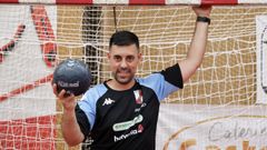 Mino Borja, en el pabell�n de A Caniza, al que regresa este a�o tras una etapa anterior en el club. xo�n carlos gil