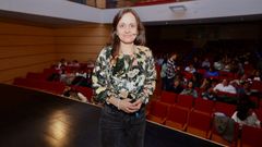 Marlene Horna (en la foto en una charla en Vimianzo sobre el autismo) lleva dos dcadasapoyando a personascon autismo.