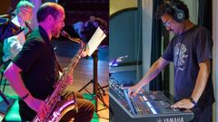 Pablo Coello (saxof�ns baixo e bar�tono) e Iv�n Ferrer-Orozco (medios electr�nicos) act�an no museo vigu�s Marco.