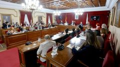 Momento en el que Mar�a Reigosa vota igual que el PP de Lugo, una enmienda sobre el IBI