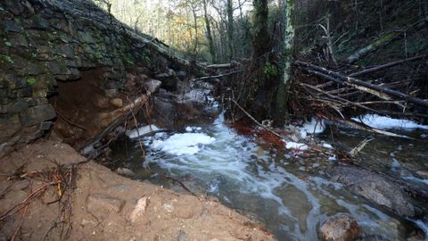 Los daos causados por la tromba de agua en Viveiro