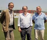 Evencio Ferrero, Luciano Calvo y Jos� Ram�n Torres, ayer en la presentaci�n del torneo. 