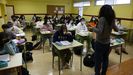 Imagen de archivo de una clase de bachillerato en instituto Frei Martn Sarmiento, en  Pontevedra