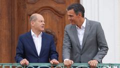 S�nchez en su reuni�n con el canciller alem�n, Olaf Scholz