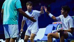 Iago y su compa�ero Bentahor Espino en el Wizink Center de Madrid. 
