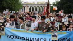 Celebraci�n, el pasado 9 de mayo, del D�a de Victoria frente a los nazis en la ciudad kazaja de Almaty.