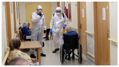 Imagen de la residencia de mayores de Cangas, que fue inetrvenida por la Xunta la pasada semana