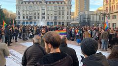 Concentracin organizada por los colectivos LGTB en La Escandalera