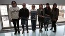 Antonio lvarez, Dosi, director del Conservatorio; Mario Vale, presidente de la Aula de Adultos; Mara Rolle, delegada en Viveiro de la AECC; Mara Loureiro, alcaldesa; Catalina Fernndez, concelleira de Benestar; y Miriam Bermdez, tenienta de alcaldesa, ayer en la presentacin del concierto