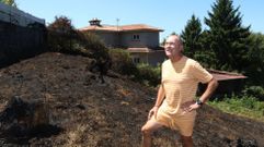 Francisco, vecino de Covas, en Tenorio, explica cmo fue el incendio que se qued a escasos metros de las viviendas de la aldea