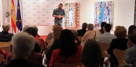 El actor quirogu�s Alberte Montes represent� en la Casa de Galicia de Madrid un mon�logo humor�stico 