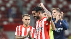 Insua celebrando una victoria del Sporting