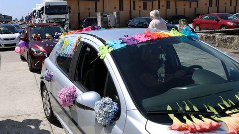 Misa de San Cristobal en la capilla de San Bartolom de Rianxo   bendicion de vehiculos y  procesin