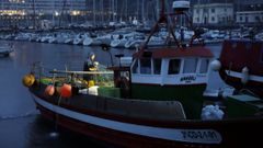 Un pesquero gallego de poco m�s de 12 metros, en una foto de enero del 2025, uno de los que desde el 10 debe anotar todo lo que pesca y avisar antes de entrar a puerto..