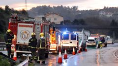 El atropello de un jabal caus una colisin mltiple este lunes en la AP-9, en Cambre