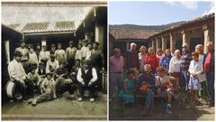 M�s de 116 a�os separan estas im�genes tomadas en el mismo escenario. En la primera, Abelardo Roman� posa en 1907 con un grupo de trabajadores en el patio de la salazonera y hace unos d�as los herederos repitieron la instant�nea.