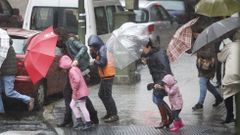 Temporal de lluvia y viento en A Coru�a.
