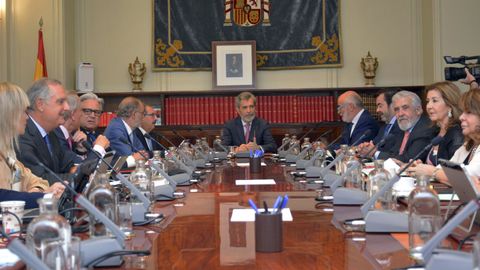 Carlos Lesmes, en un pleno del Consejo del Poder Judicial