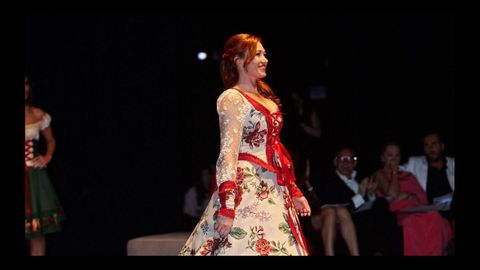 Silvia Fominaya con un traje de Reme Espantoso