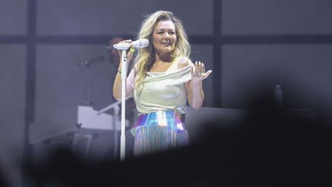 Amaia Montero durante el concierto en Madrid con La Oreja de Van Gogh