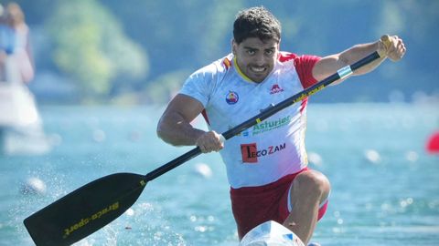 Pablo Graa, durante la final del C1 200 de los Mundiales.