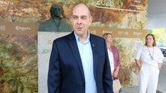 El secretario de Organizaci�n de la Federaci�n Socialista Asturiana (FSA-PSOE), Luis Ram�n Fern�ndez Huerga, durante la visita institucional del partido a la Feria Internacional de Muestras de Asturias (Fidma), en el recinto ferial gijon�s 'Luis Adaro'.