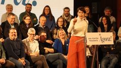 Ana Pont�n, esta ma�ana en su mitin en el auditorio de Ferrol. 