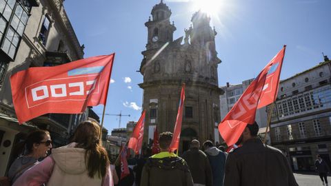 Primero de Mayo en Pontevedra: manifestaci�n de CC.OO.