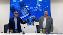 Jose Manuel Baltar y Luis Gonzalez Tosar, durante la presentaci�n de la Festa da Palabra
