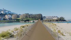 Recreaci�n de la pasarela de Santa Cristina (A Coru�a)
