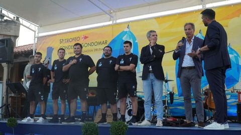 Imagen de la gala a favor del Celta Integra celebrada este s�bado en el Monte Real Club de Yates de Baiona.