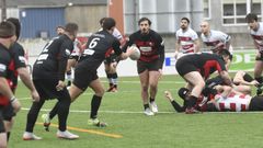 Un partido del equipo s�nior masculino del Club Rugbi Lal�n de la pasada temporada. 