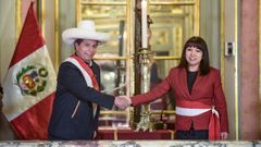 Castillo, con la nueva jefa de Gobierno, Myrtha Vsquez