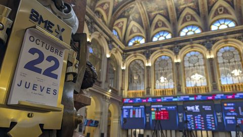Imagen del interiro de�la Bolsa de Madrid.