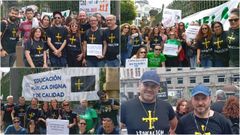 Manifestantes de la huelga de Educacin el jueves 5 de junio