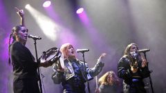 Un concierto de Tanxugueiras en el carnaval de Vigo, el pasado febrero