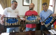 Iv�n L�pez, t�cnico deportivo, David Rivas, edil de Deportes, y el alcalde, Fernando Su�rez, presentaron la gala.