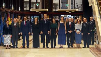 Don Felipe VI, Do�a Letizia, la Princesa Leonor y la Infanta Sof�a llegan al Auditorio Palacio de Congresos ?Pr�ncipe Felipe? para asistir al Concierto Premios Princesa de Asturias, a 22 de octubre de 2026, en Oviedo