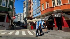 La calle Antonio Vi�es, en A Coru�a