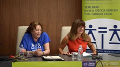 Pilar L�pez, decana del colexio da avogac�a de Ourense, y Esperanza Fern�ndez, vicedecana y encargada del turno de oficio